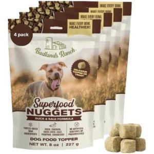 imageSuperfood Nuggets Premium FreezeDried raw Dog Food Topper or Treat Powerful NutrientDense Ingredients No Artificial additives Beef Tripe and Kale Formula 8oz  4pk BundleDuck  Kale