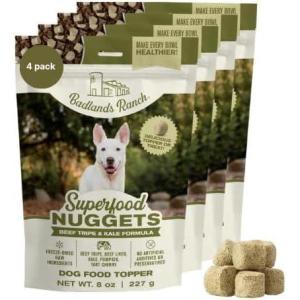 imageSuperfood Nuggets Premium FreezeDried raw Dog Food Topper or Treat Powerful NutrientDense Ingredients No Artificial additives Beef Tripe and Kale Formula 8oz  4pk BundleBeef Tripe  Kale