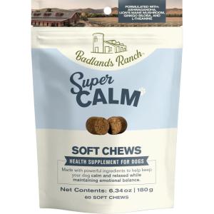 imageBadlands Ranch Super Calm Soft Chews for Dogs  Superfood Blend with Ashwagandha Lions Mane Mushroom amp LTheanine  60 Soft Chews